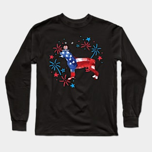 Rottweiler Uncle Sam Hat 4Th Of July Long Sleeve T-Shirt